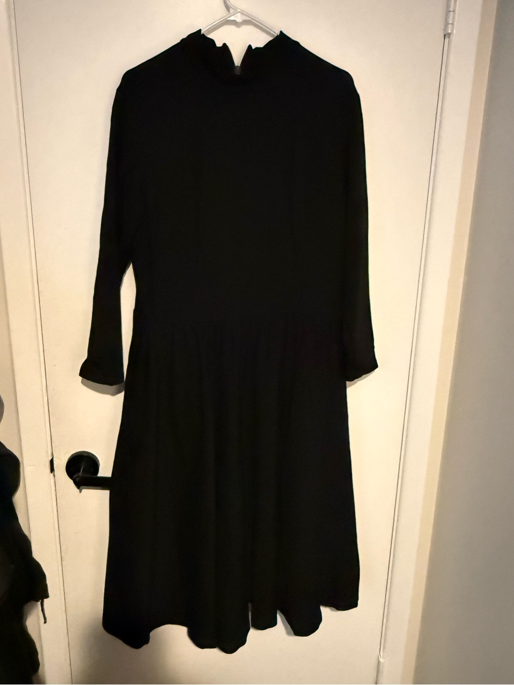 Black Vixen by Micheline Pitt Long-Sleeve A-Line Pinup Black Stretchy Dress 2x